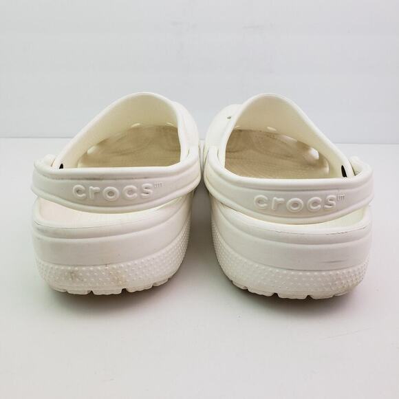 Crocs Classic Mens Size 11 White Slip On Casual Comfort Clog Shoes 10001 - Picture 6 of 11